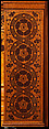 Architectural woodwork and paneling, George A. Schastey &amp; Co. (American, New York, 1873–1897), Satinwood, purpleheart, mother-of-pearl, silver-plated brass, mirrored glass, marble, and reproduction upholstery, American