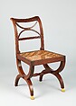 Side Chair, Attributed to Duncan Phyfe (American (born Scotland), near Lock Fannich, Ross-Shire, Scotland 1768/1770–1854 New York), Mahogany, brass, American