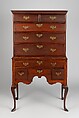 High chest, Christopher Townsend (1701–1773), Mahogany, chestnut, and white pine, American