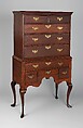 High chest, Christopher Townsend (1701–1773), Mahogany, chestnut, and white pine, American