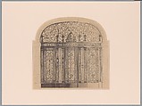 Elevator Screen, Farwell Building, Detroit, Louis C. Tiffany (American, New York 1848–1933 New York), Black ink and graphite with watercolor and compass construction on wove paper, mounted on illustration board, American