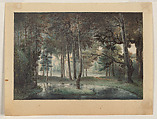 A View from the Artist's Estate, Springland, or the Elysian Bower, William Russell Birch  American, born England, Watercolor, ink and graphite on paper, framed.