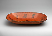 Redware platter, Joseph McCully American, Redware, American