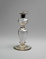 Candlestick, Glass, blown, American