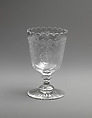 Spoon holder, Louis Friedrich Vaupel  American, Glass, cut and engraved, American