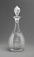 Decanter, Brooklyn Flint Glass Company American, Glass, American