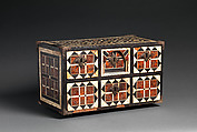 Writing Box, Unknown, Wood with bone, tortoise shell, and ebony inlay; iron hardware, Mexican (Campeche)