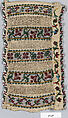 Sampler, Embroidered linen, Mexican