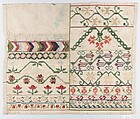 Sampler, Silk on cotton, Mexican