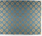 Conventionalized chrysanthemum textile, Silk, woven, American
