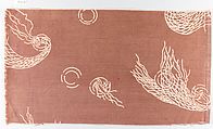 Nets-and-bubbles textile, Associated Artists (1883–1907), Woven silk and cotton, printed, American