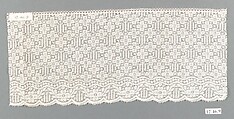 Lace Sample, Bert Edson American, Cotton (?) lace, American