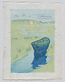 "The Derelict" or "The Lost Boat", Arthur Wesley Dow  American, Color woodcut; working proof, American