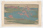 Nabby's Point, Arthur Wesley Dow  American, Color woodcut on cream paper, American
