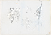 Walking Soldiers, John Singer Sargent (American, Florence 1856–1925 London), Graphite on off-white wove paper, American
