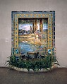Fountain base for mosaic wall mural, Designed by Louis C. Tiffany (American, New York 1848–1933 New York), Favrile glass, cement, American
