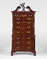 Chest-on-chest, Attributed to Thomas Affleck (1740–1795), Mahogany, mahogany veneer, white cedar,
yellow pine, tulip poplar, American