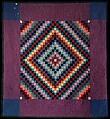 Quilt, Sunshine and Shadow pattern, Amish maker, Wool and cotton, American