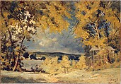 Landscape, Binghamton, New York, Louis Michel Eilshemius  American, Oil on Masonite, American