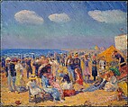 Crowd at the Seashore, William James Glackens  American, Oil on canvas, American