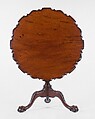Tilt-Top Table, Mahogany; brass, iron, American
