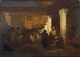 Snake Charmer at Tangier, Africa, Louis C. Tiffany American, Oil on canvas, American
