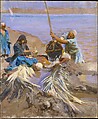 Egyptians Raising Water from the Nile, John Singer Sargent American, Oil on canvas, American