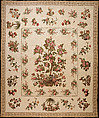 Chintz appliquéd quilt, Mary Malvina Cook Taft (1812–1905), Cotton, Chintz appliquéd, American