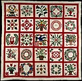 Quilt, Album pattern, Members of the Brown and Turner families, Cotton, American