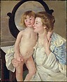 Mother and Child (The Oval Mirror), Mary Cassatt American, Oil on canvas, American