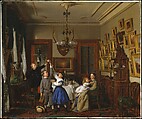 The Contest for the Bouquet: The Family of Robert Gordon in Their New York Dining-Room, Seymour Joseph Guy  American, born England, Oil on canvas, American