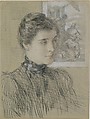 The Veronese Print, J. Carroll Beckwith (American, Hannibal, Missouri 1852–1917 New York), Black chalk and pastel on grey wove paper, American