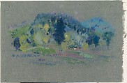 Spring Landscape, Arthur B. Davies (American, Utica, New York 1862–1928 Florence), Pastel on gray paper, American