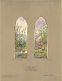 Suggestion for window, Mr. C. H. McCormick, Louis C. Tiffany (American, New York 1848–1933 New York), Watercolor, gouache, graphite, and ink on artist board with original mat, American