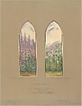 Suggestion for window, Mr. C. H. McCormick, Louis C. Tiffany (American, New York 1848–1933 New York), Watercolor, gouache, graphite, and ink on artist board with original mat, American