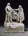 Figure of Louis XVI and Benjamin Franklin, Charles-Gabriel Sauvage, called Lemire pere (1741–1827), Porcelain