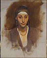 Egyptian Woman with Earrings, John Singer Sargent  American, Oil on canvas, American