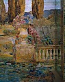 Garden Landscape, Designed by Louis C. Tiffany (American, New York 1848–1933 New York), Favrile-glass mosaic, American