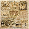 Sampler, Laura Hyde (American, 1787–1857), Silk embroidery on linen, American