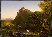 The Mountain Ford, Thomas Cole American, Oil on canvas, American