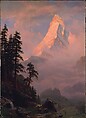 Sunrise on the Matterhorn, Albert Bierstadt  American, Oil on canvas, American