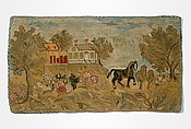 Hooked Rug, Lucy Trask Barnard (1800–1896), Wool, American