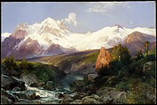 The Teton Range, Thomas Moran  American, born England, Oil on canvas, American