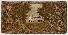 Hooked Rug, Lucy Trask Barnard (1800–1896), Wool, American