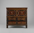 Chest with Drawers, Oak, pine, maple, American