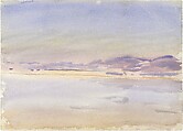 Sunset at Sea, John Singer Sargent (American, Florence 1856–1925 London), Watercolor and gouache on white wove paper, American