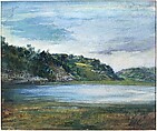 Paradise Rocks—Study at Paradise, Newport, Rhode Island, John La Farge (American, New York 1835–1910 Providence, Rhode Island), Watercolor, gouache and gum arabic on white wove paper, American