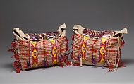 Possible Bag, Native-tanned skin, quill, metal, Sioux