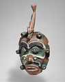 Yagim Mask, George Walkus  First Nation, Mask: Wood, metal, pigment; back cloth: cotton factory woven cloth, pigment., Kwakwaka’wakw (Kwakiutl)