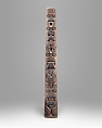 Totem Pole Model, Wood, Tlingit